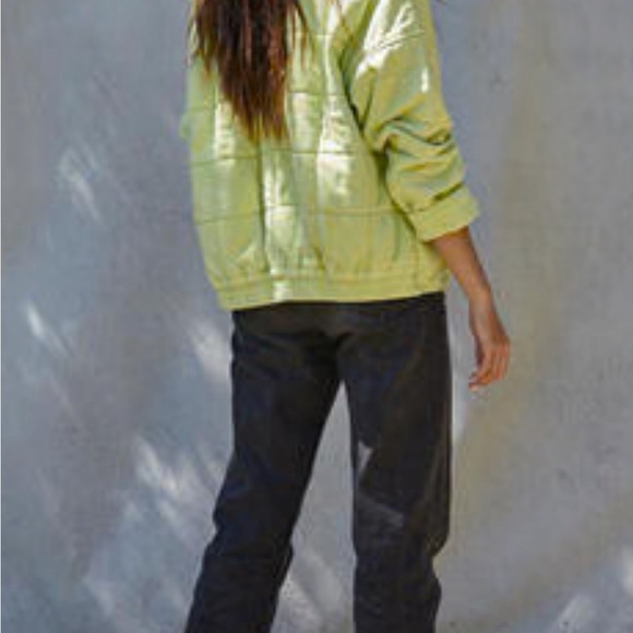 By Together It's All Good Washed Jacket Long Sleeve Quilted Knit Zip Up Sz Small - Picture 4 of 10